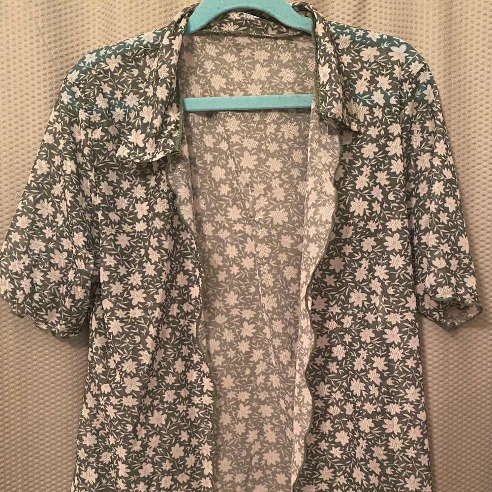 Sheer floral coverup